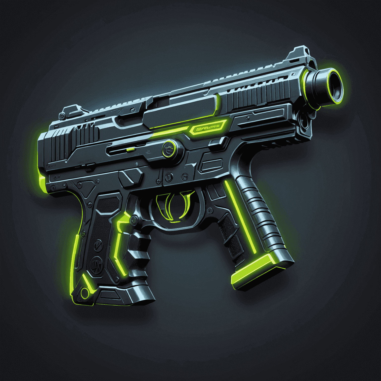 RafikoSkins logo - A stylized CS2 weapon with neon highlights
