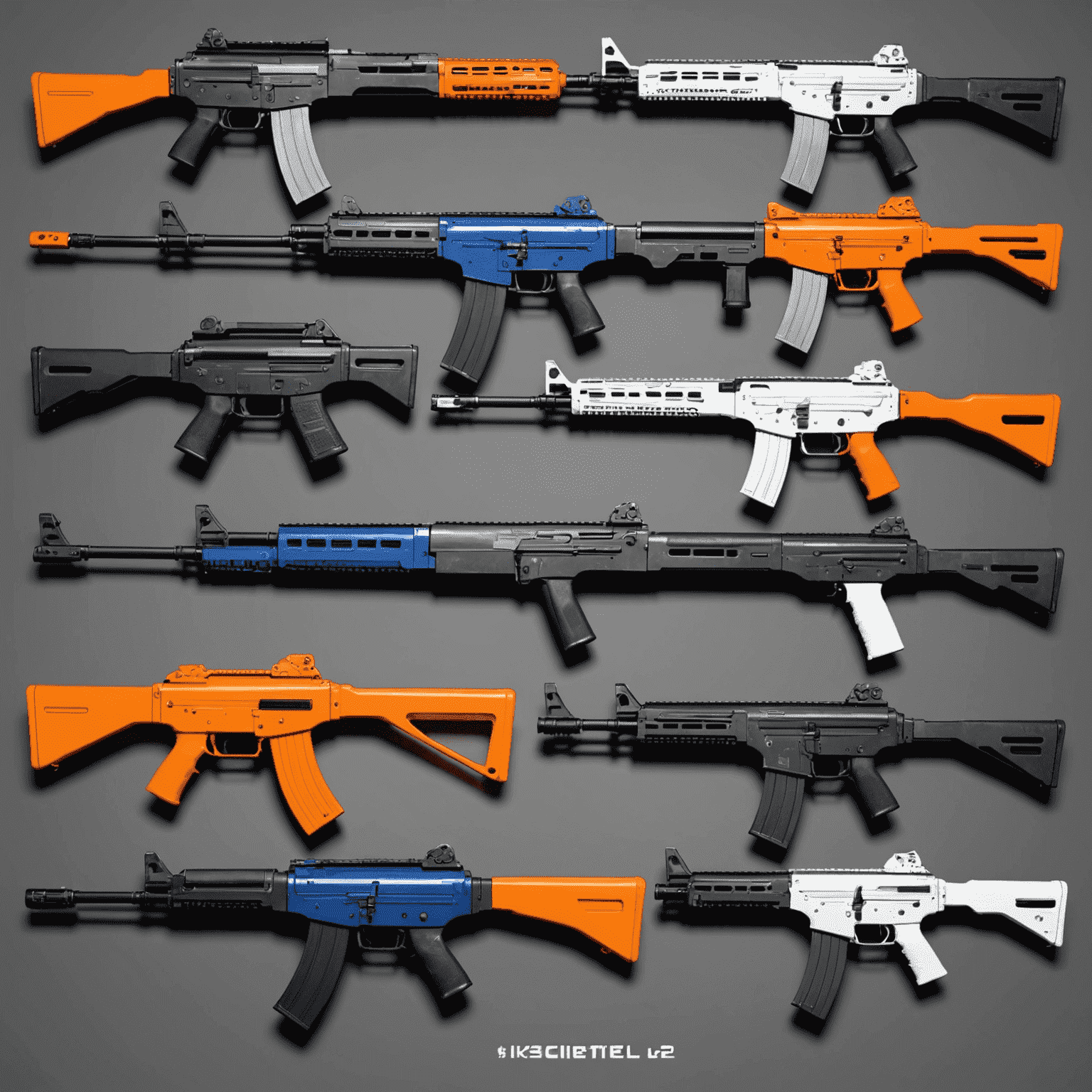 A collage of various CS2 weapon skins, showcasing different rarities and wear levels. The image includes popular skins like the AK-47 | Asiimov, M4A4 | Howl, and AWP | Dragon Lore, arranged to demonstrate value differences.