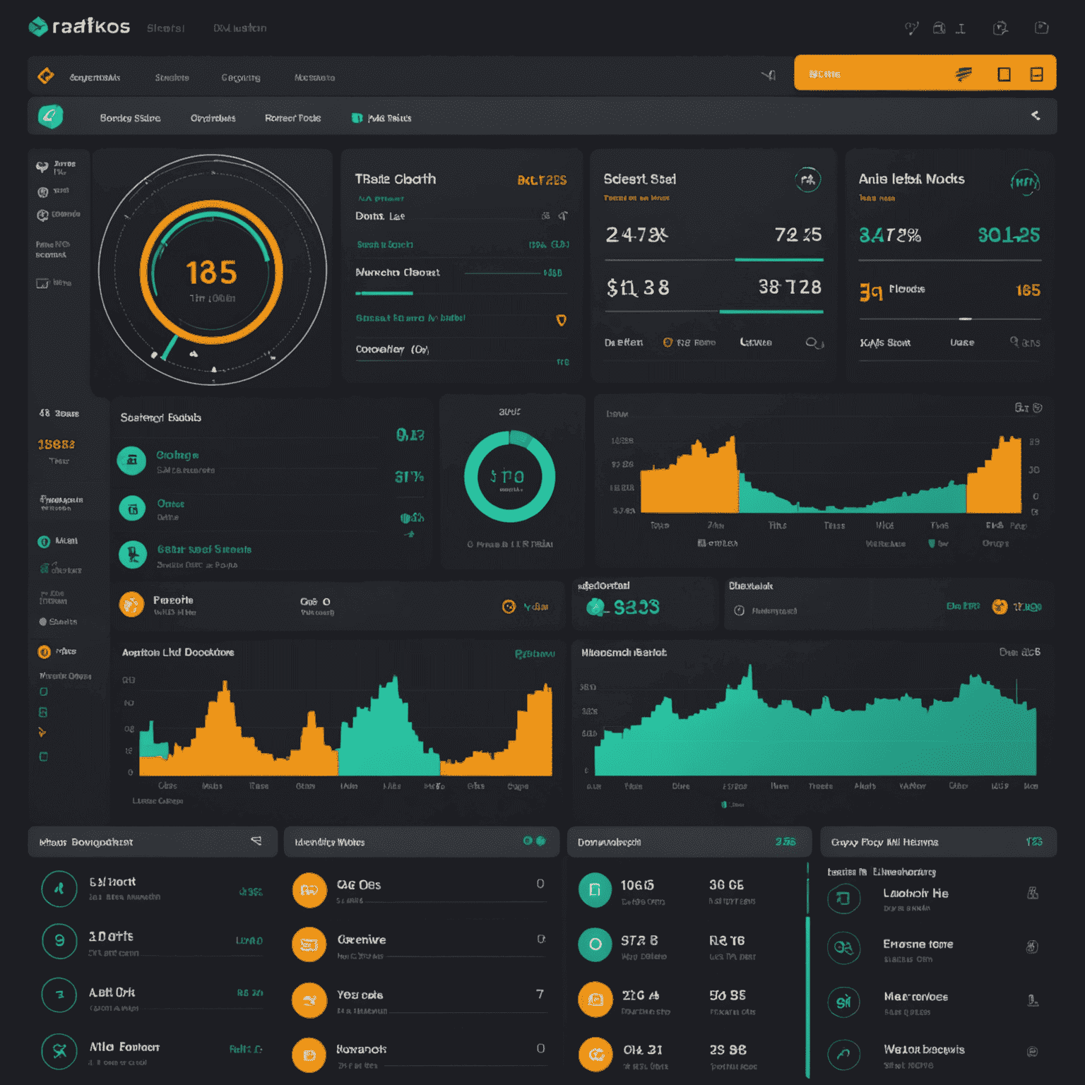 A screenshot of the Rafikos Skins trading interface, showing a user-friendly dashboard with skin listings, price charts, and trade options