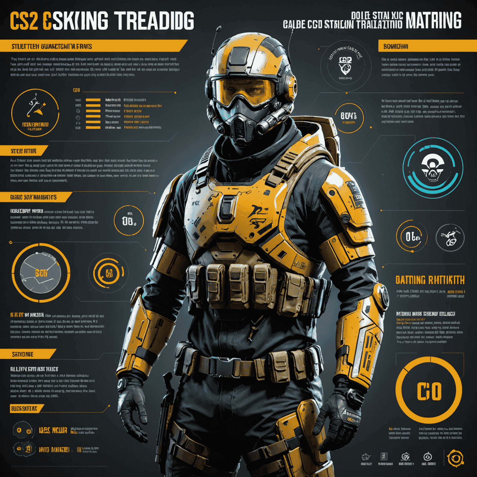 Infographic showing CS2 skin trading tips and strategies
